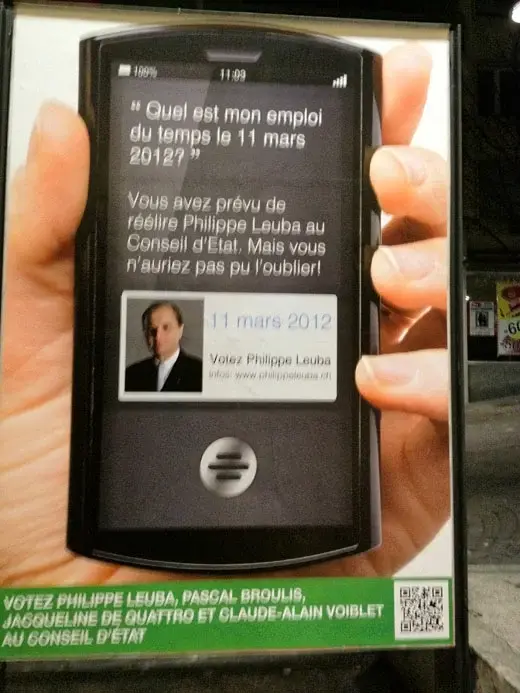 Insolite : Siri comme support de campagne en Suisse