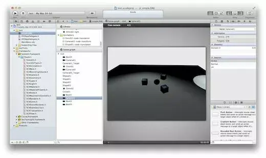 Xcode 4.4 Mountain Lion : un éditeur 3D Collada intégré !