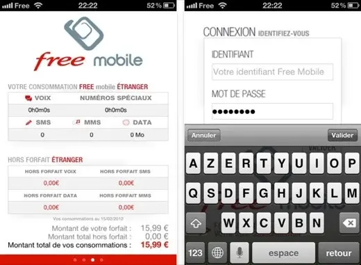 Free Conso, application gratuite pour gérer un compte Free Mobile