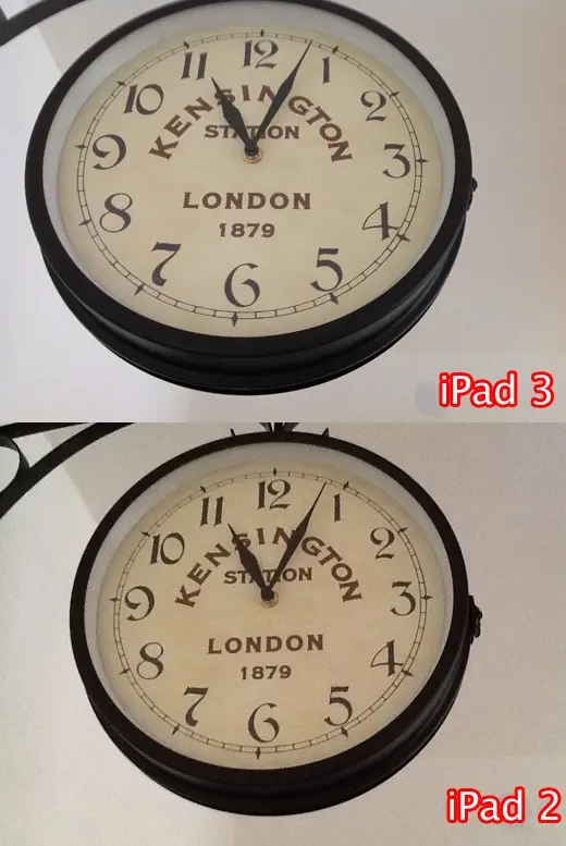 iPad 3 contre iPad 2 : comparaison de l'appareil photo