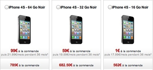 Les iPhone en vente chez Free Mobile