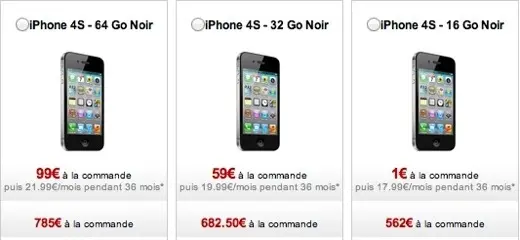 Les iPhone en vente chez Free Mobile