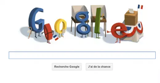 Google aux couleurs des élections françaises