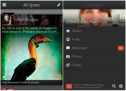 Google+ iOS revoit son interface et sa navigation