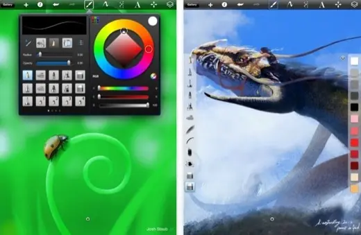 SketchBook Pro iPad vous laisse reposer vos mains