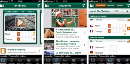 Roland Garros est en direct sur votre iPhone