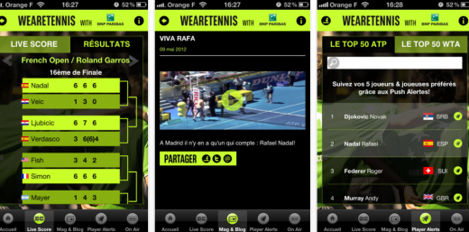 Roland Garros est en direct sur votre iPhone