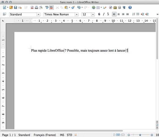 LibreOffice 3.5.4 améliore grandement ses performances