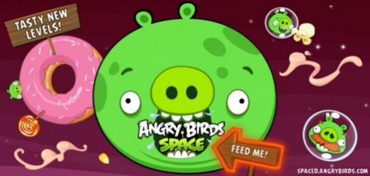 Des donuts dans les nouveaux levels d'Angry Birds Space !