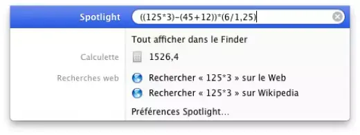 Astuce : Spotlight, un bon calcul !