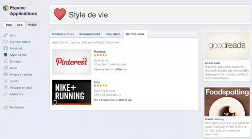 L'App Center Facebook a ouvert ses portes