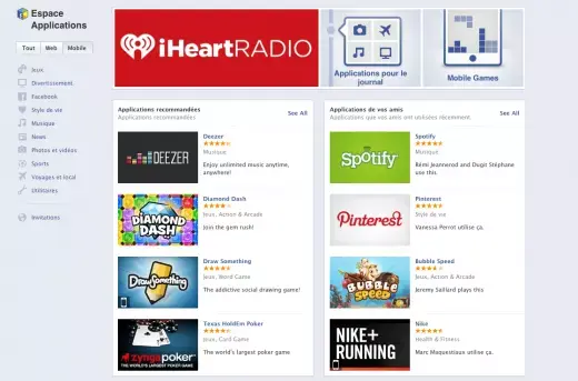 L'App Center Facebook a ouvert ses portes