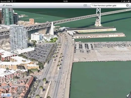 iOS 6 : Comparaison des visualisations 3D Google et Apple