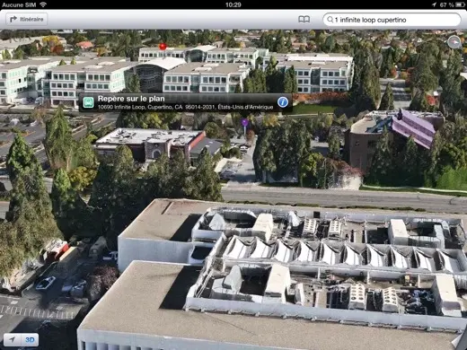 iOS 6 : Comparaison des visualisations 3D Google et Apple