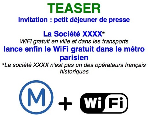 Le Wi-Fi dans le métro parisien, pas d'emballement précoce !