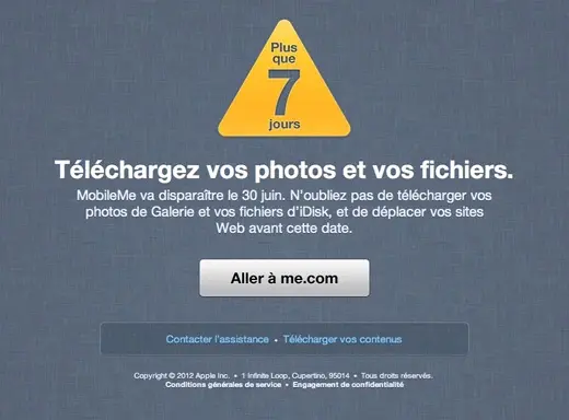 MobileMe : un dernier rappel