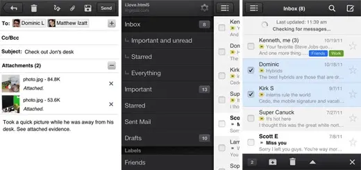 Gmail iOS évolue vers une nouvelle version