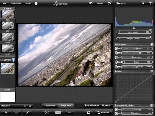 Laminar, un très bon éditeur photo gratuit pour iPad