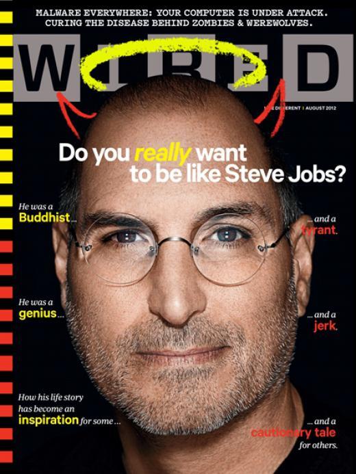 Steve Jobs, mi-ange, mi-démon, en couverture de WIRED