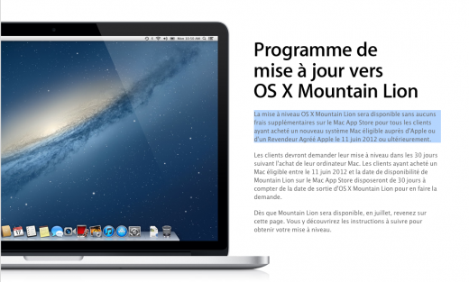 Mountain Lion : Apple ouvre (presque) le programme de mise à jour