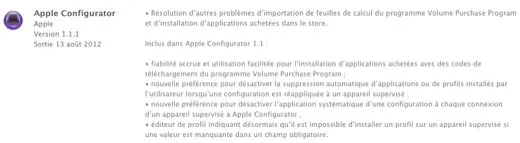 Petite mise à jour pour Apple Configurator Mac