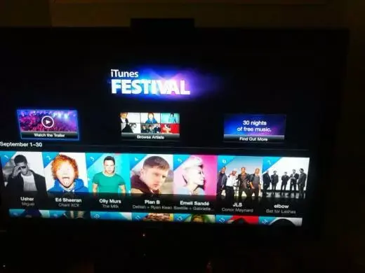 Une app pour suivre en direct l'iTunes Festival (même sur AppleTV)