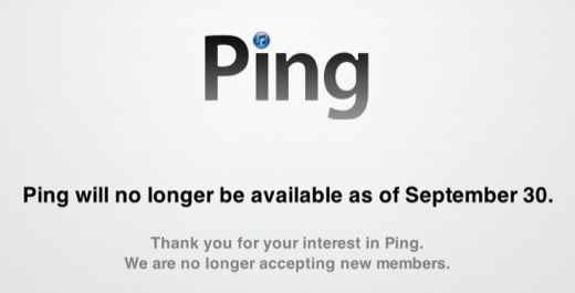 Ping, le four social d'Apple, à la poubelle le 30 septembre
