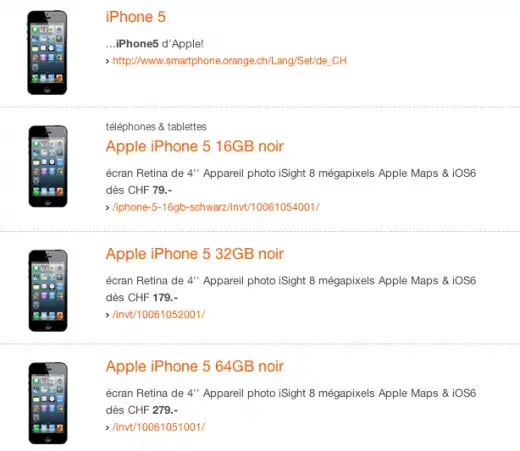 Suisse / iPhone 5 : Orange dévoile (un peu) ses prix