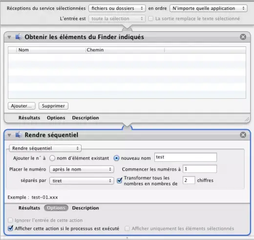 Automator : renommer des documents de manière séquentielle