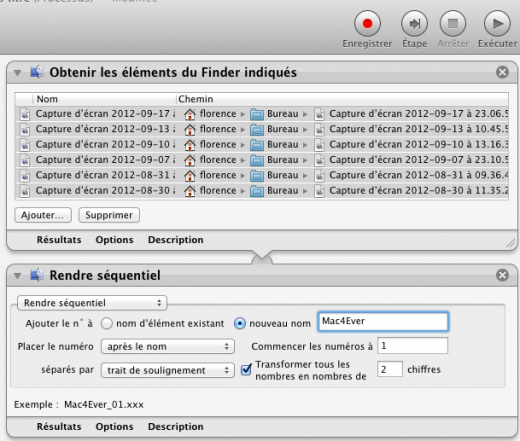 Automator : renommer des documents de manière séquentielle