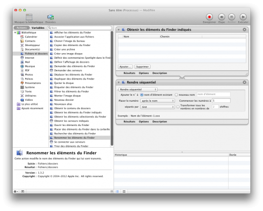 Automator : renommer des documents de manière séquentielle