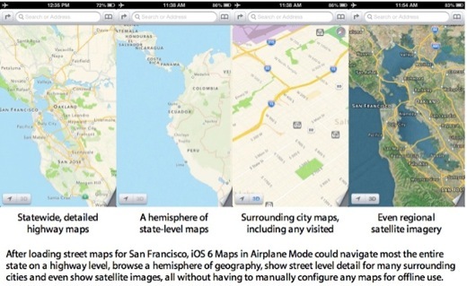 Plans iOS 6 : moins gourmand en données, plus fort hors connexion