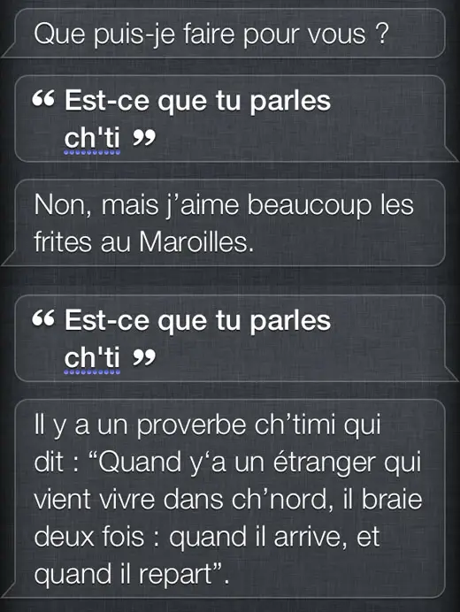 Siri parle ch'ti !