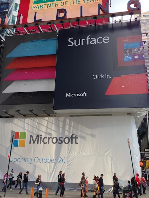 Microsoft squatte Time Square