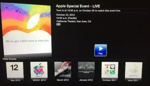 La keynote retransmise ce soir sur... AppleTV ?!