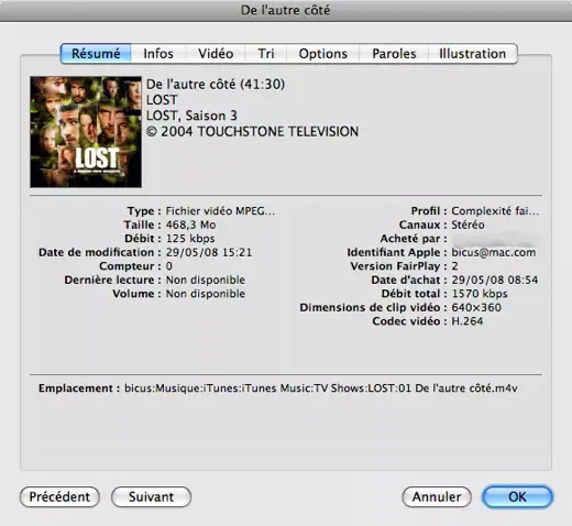 Les émissions de télévision sur iTunes Store