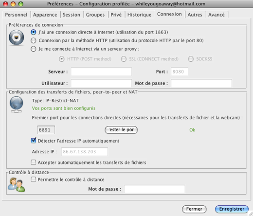 MSN sur Mac