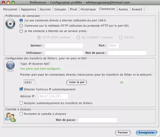 MSN sur Mac