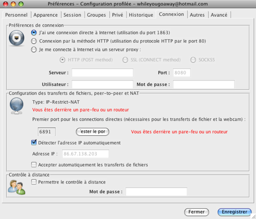 MSN sur Mac