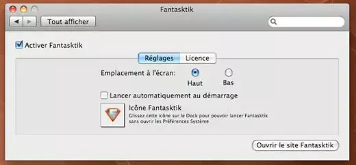 Fantasktik, une barre des tâches à la sauce Mac