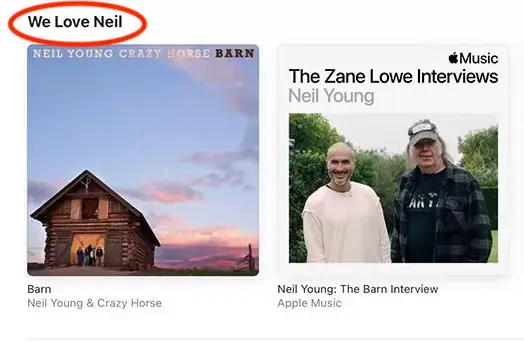 Opportuniste, Apple courtise les fans de Neil Young depuis son départ de Spotify