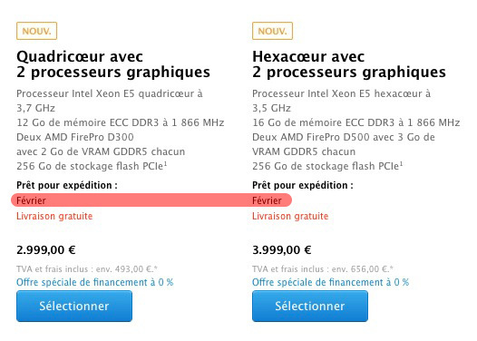 Mac Pro : les délais déjà repoussés à février 2014 !