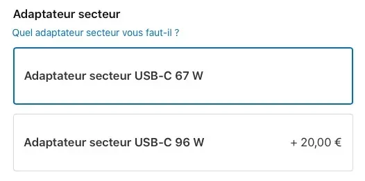 MacBook Pro 14" : pas de charge rapide avec l'adaptateur secteur 67W