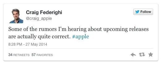 Craig Federighi, la nouvelle star des VP d'Apple, a déjà son vrai faux-compte Twitter