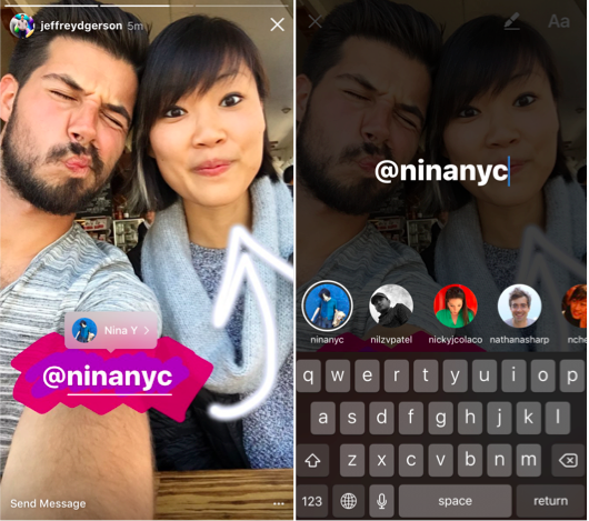 Instagram intègre Boomerang et les mentions dans Stories