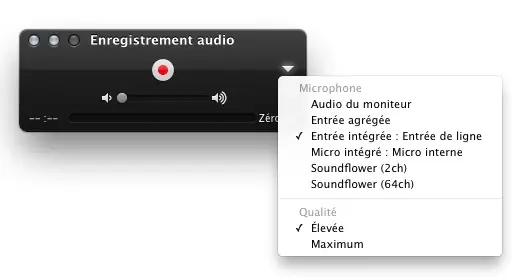 soundflower (OS X) permet d'enregistrer tout ce qui passe sur votre Mac