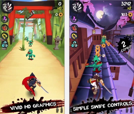 Ninjas Slash, les ninjas au pays de Temple Run, gratuits pour iOS