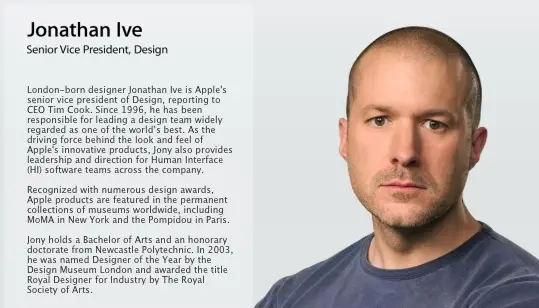 Jonathan Ive désormais officiellement père de tous les designs