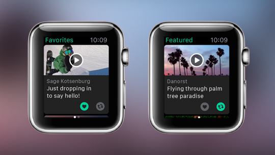 Vine débarque sur l'Apple Watch