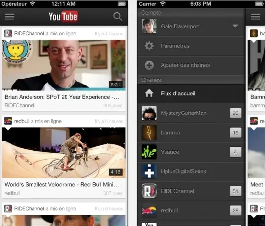 Google met à jour son application YouTube iOS